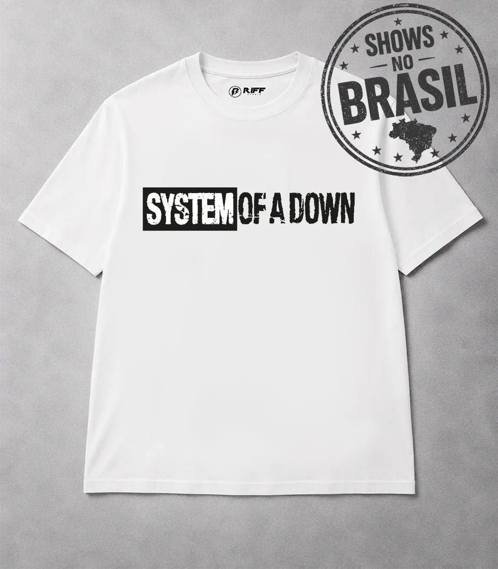 Camiseta SOAD branco RIFF STUDIO