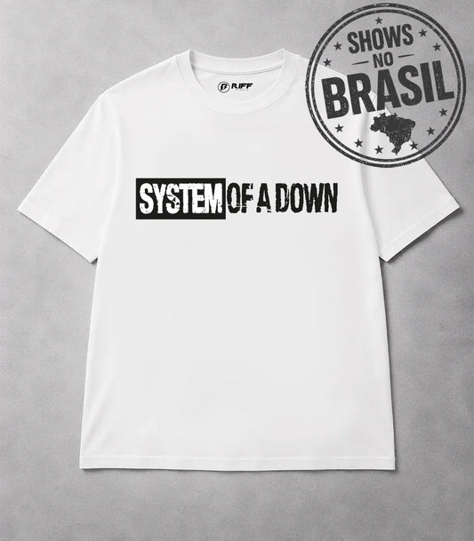 Camiseta SOAD branco RIFF STUDIO