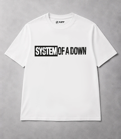 Camiseta SOAD branco RIFF STUDIO