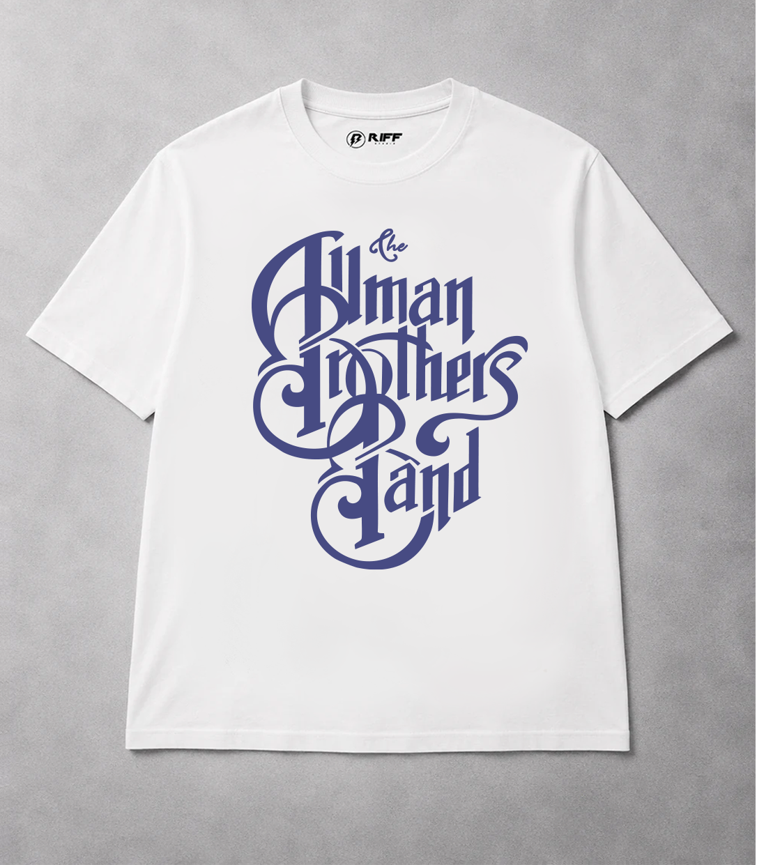 Camiseta THE ALLMAN BROTHERS BAND branca e azul RIFF STUDIO