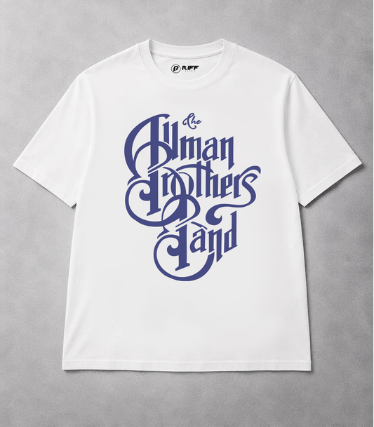 Camiseta THE ALLMAN BROTHERS BAND branca e azul RIFF STUDIO
