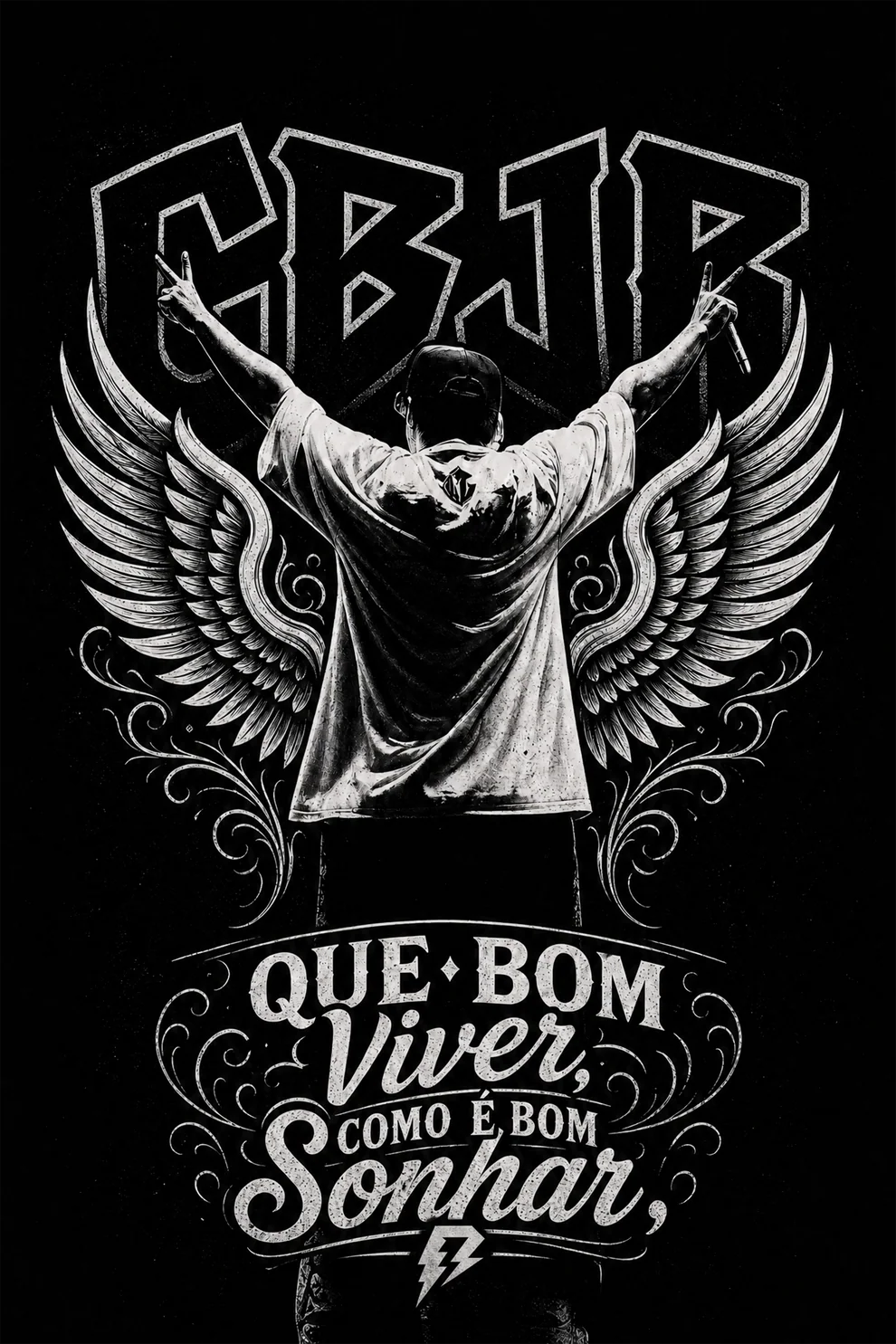 Camiseta Infantil Charlie Brown Jr Chorão Preta RIFF STUDIO