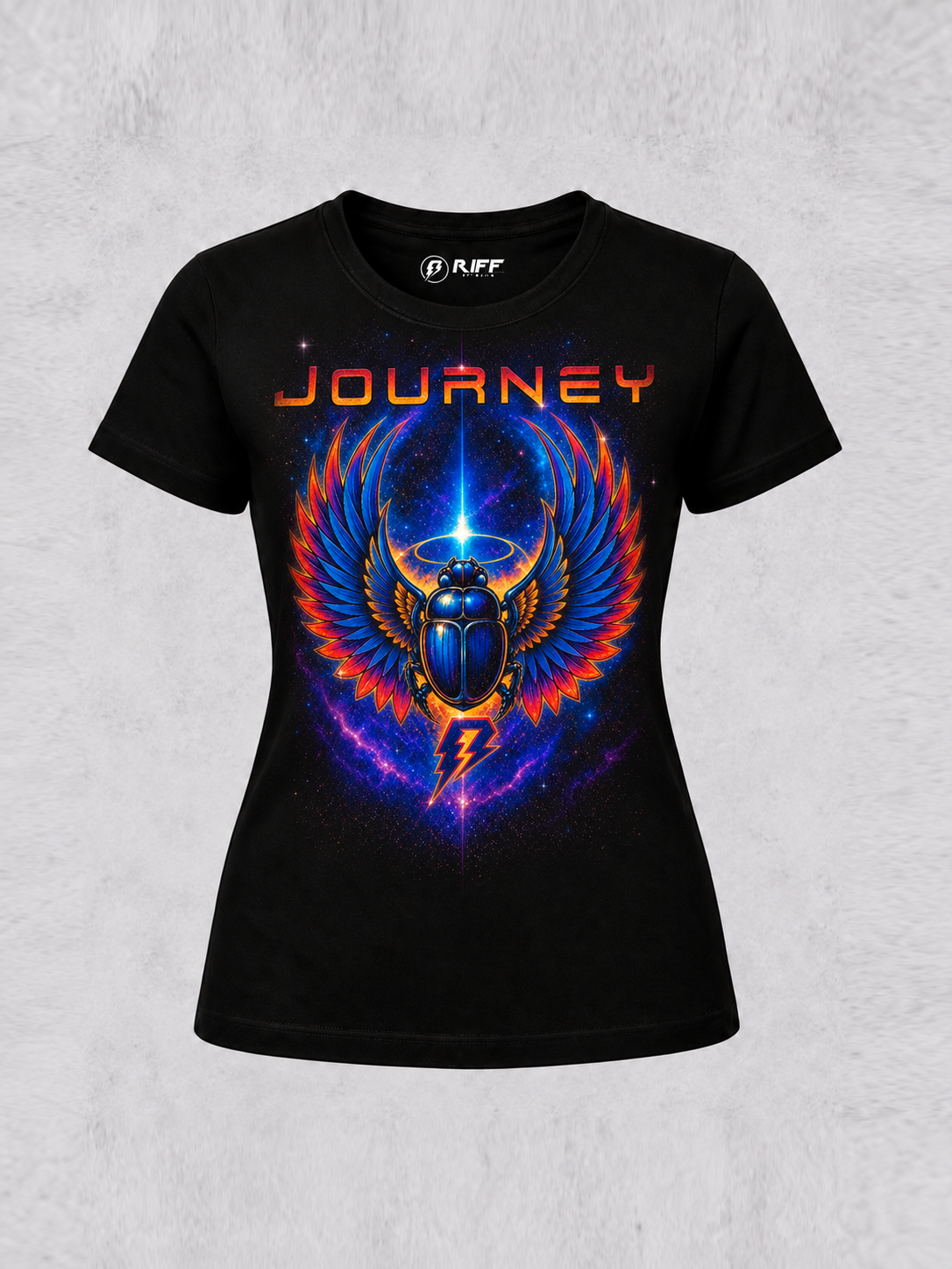 Camiseta Journey Babylook preta RIFF STUDIO