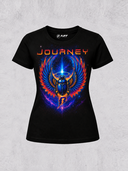 Camiseta Journey Babylook preta RIFF STUDIO