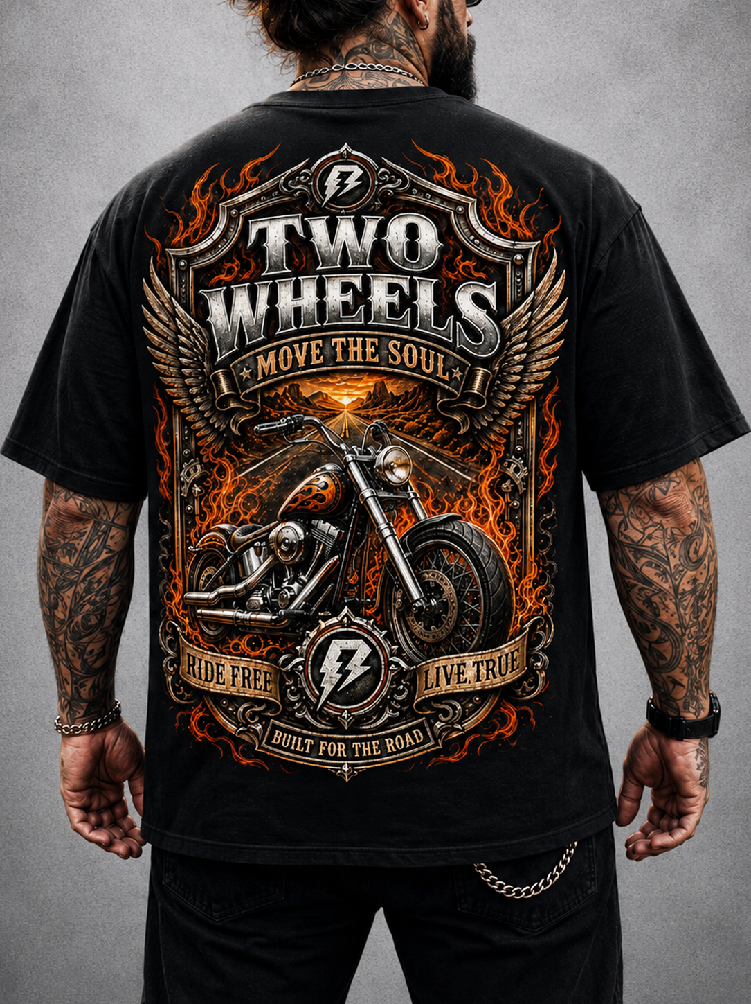 Camiseta Vintage Move the Soul Preta RIFF STUDIO
