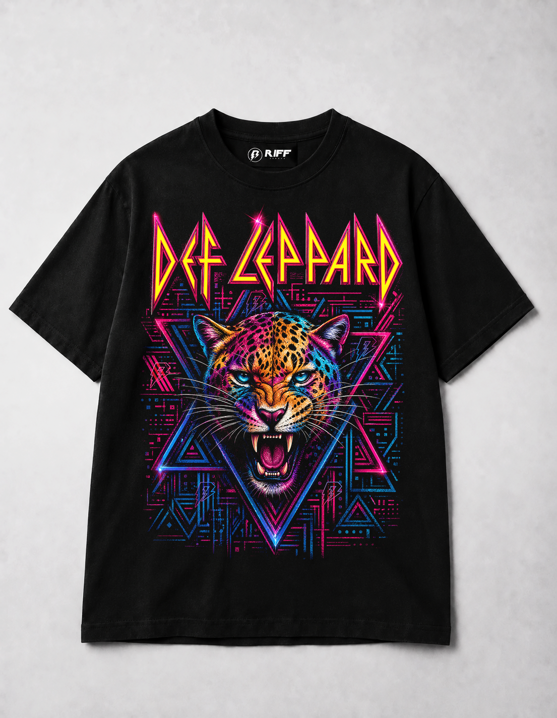 Camiseta Def Leppard Preta RIFF STUDIO