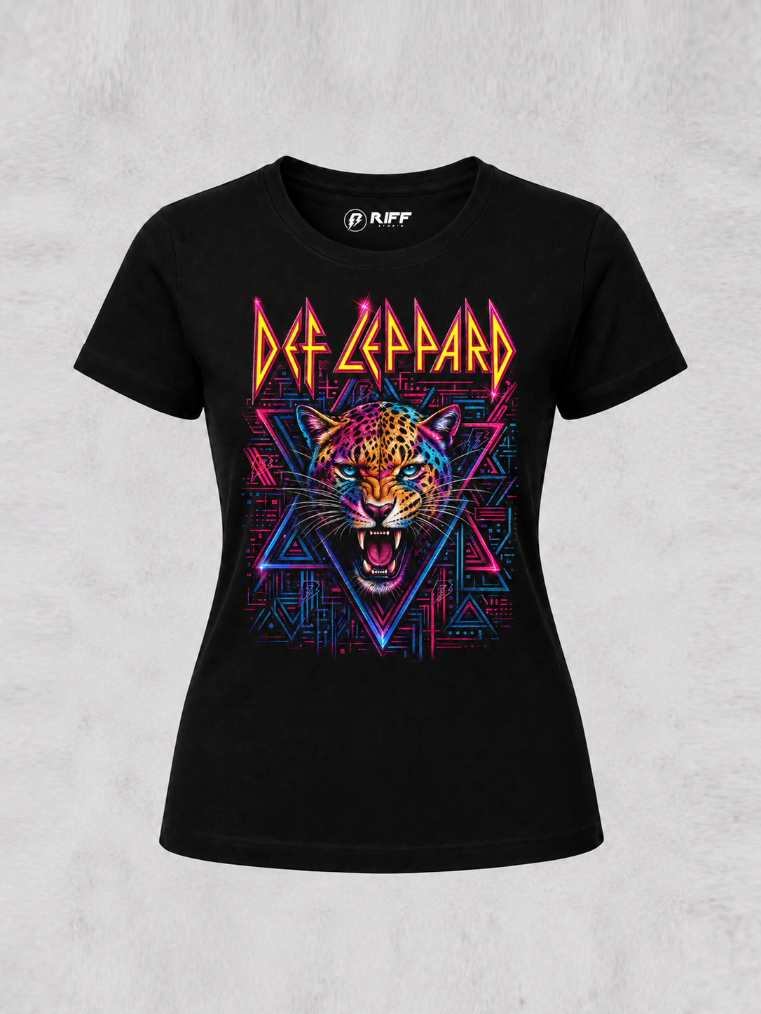 Camiseta Def Leppard Babylook Preta RIFF STUDIO