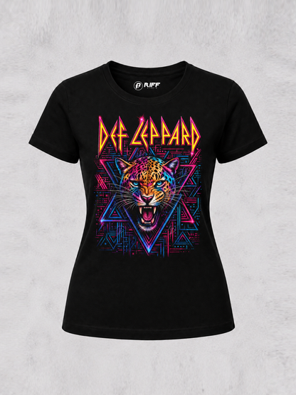 Camiseta Def Leppard Babylook Preta RIFF STUDIO