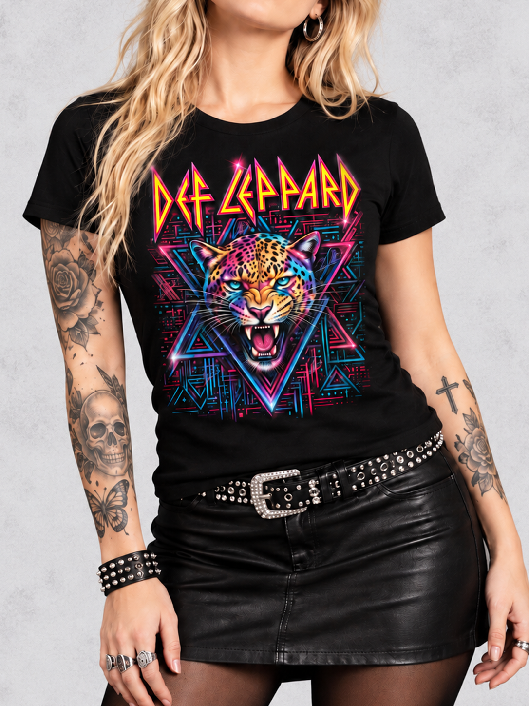 Camiseta Def Leppard Babylook Preta RIFF STUDIO
