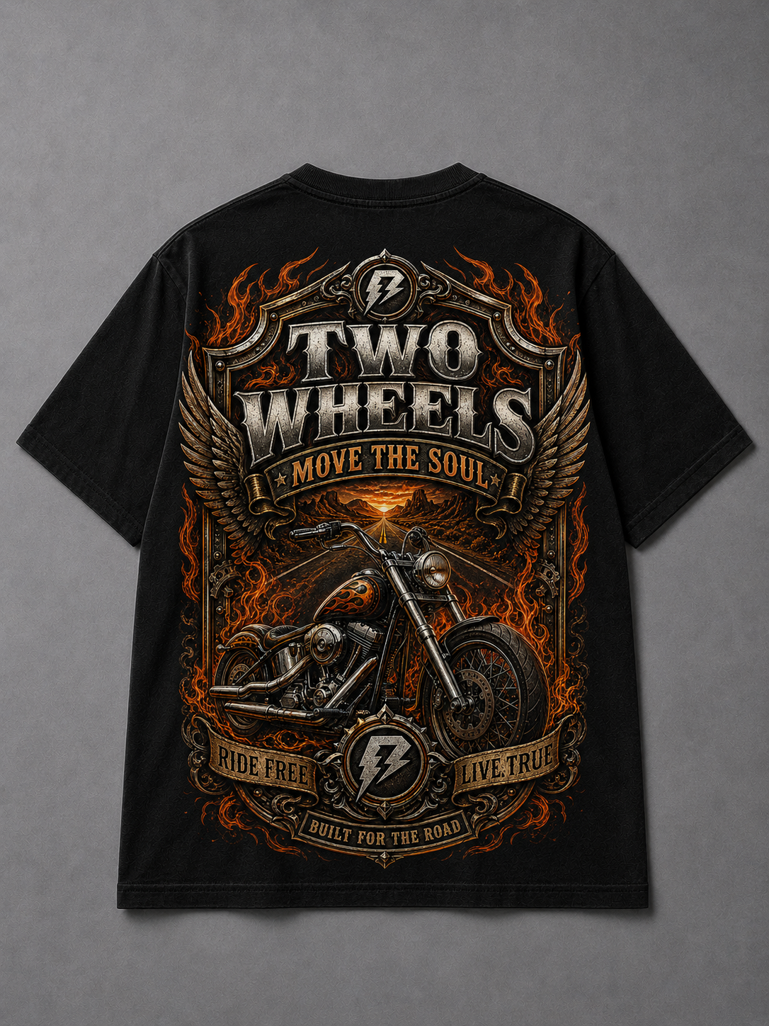 Camiseta Vintage Move the Soul Preta RIFF STUDIO