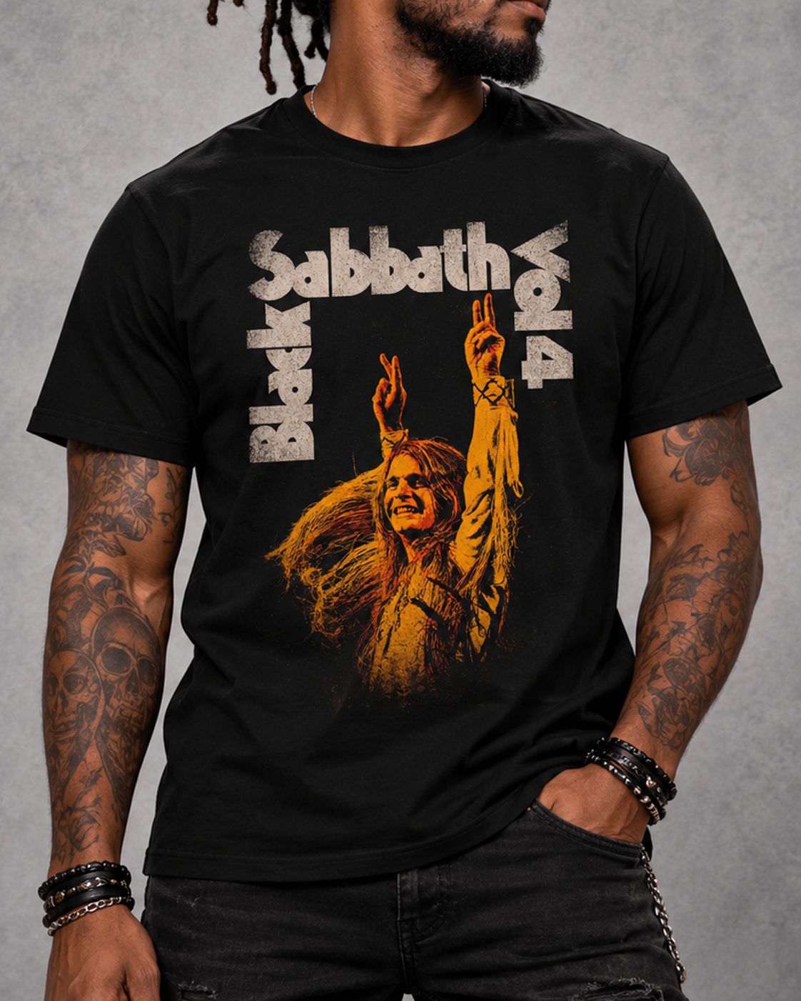 Camiseta Black Sabbath VOL4 Preta RIFF STUDIO