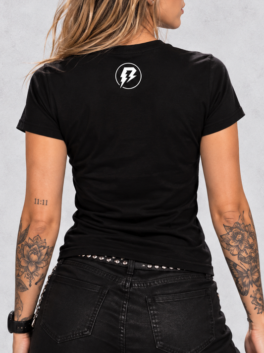Camiseta Bon Jovi Songs Babylook preta RIFF STUDIO