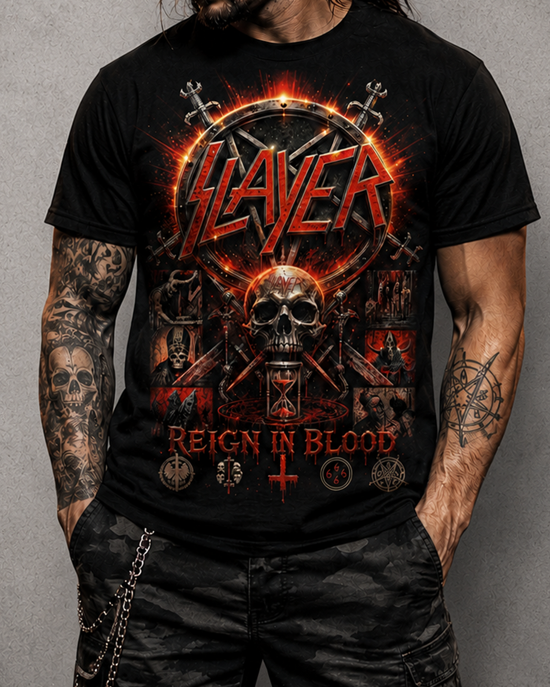 Camiseta Slayer Reign in Blood Preta RIFF STUDIO