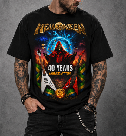 Camiseta Helloween Tour Preta RIFF STUDIO