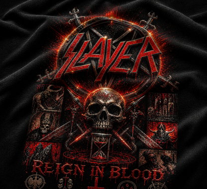 Camiseta Slayer Reign in Blood Preta RIFF STUDIO