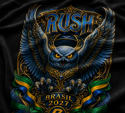 Camiseta RUSH Brasil 2027 Preta RIFF STUDIO