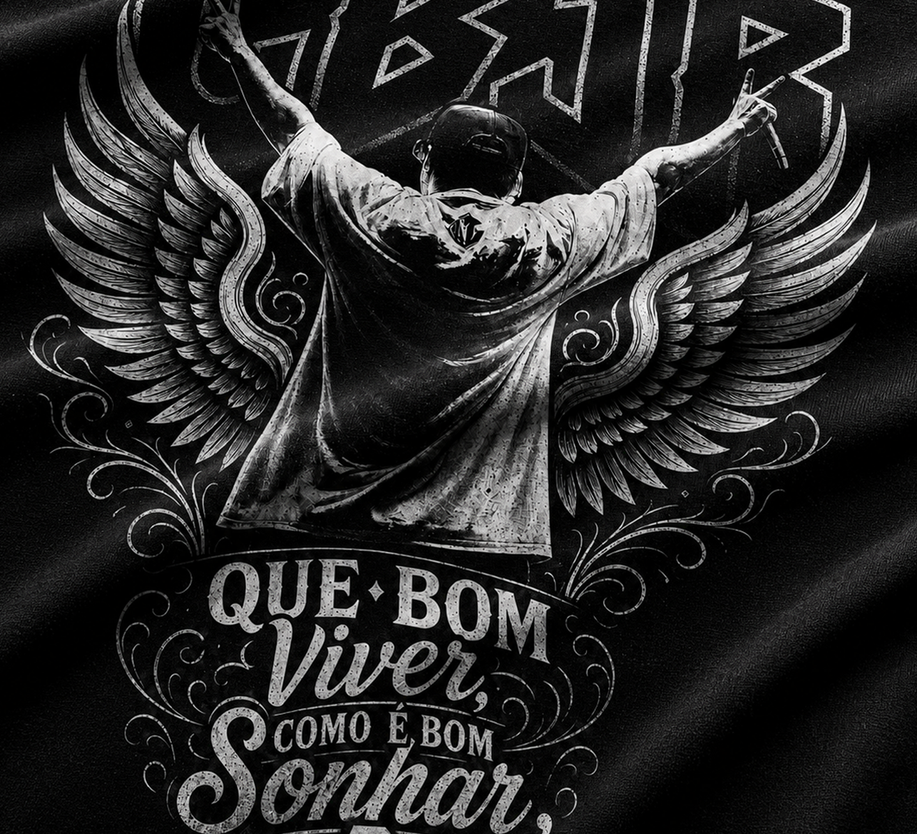 Camiseta Charlie Brown Jr Chorão Preta RIFF STUDIO
