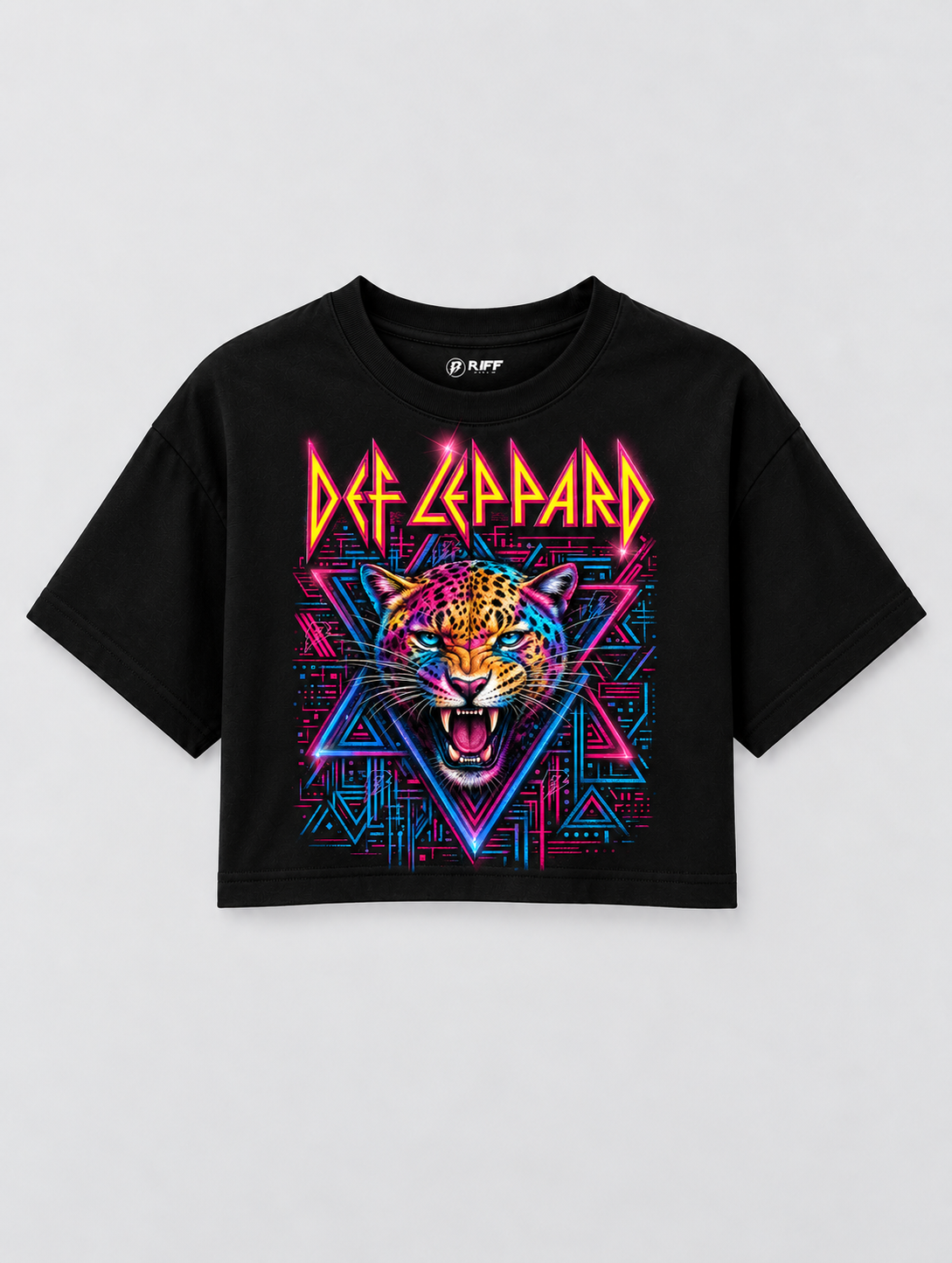 Cropped Def Leppard preto RIFF STUDIO