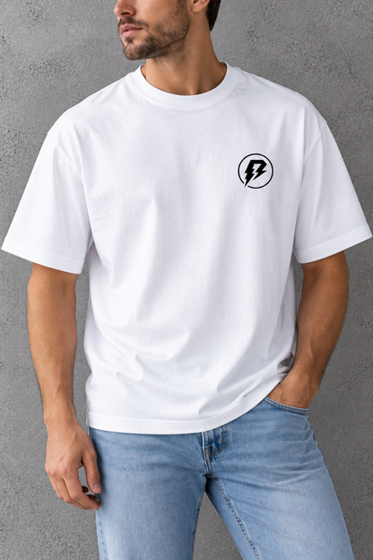 RIFF STUDIO Camiseta Branca Raio Logo Bolso