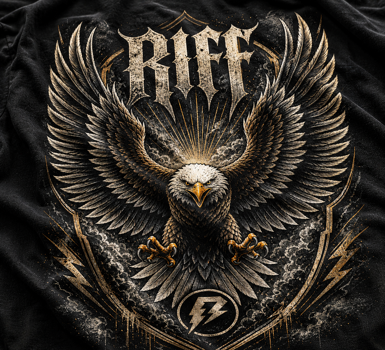 Camiseta Eagle Riff Preta RIFF STUDIO