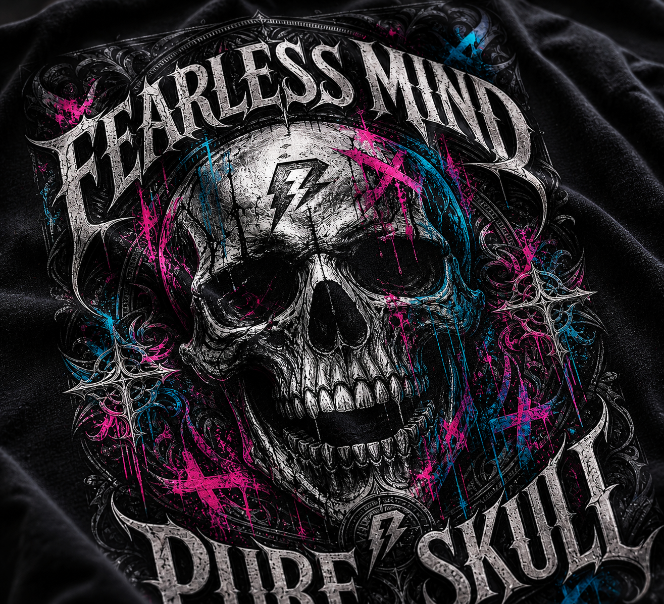 Camiseta Pure Skull Preta RIFF STUDIO