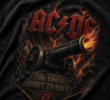 Camiseta ACDC For Those About to Rock Preta RIFF STUDIO