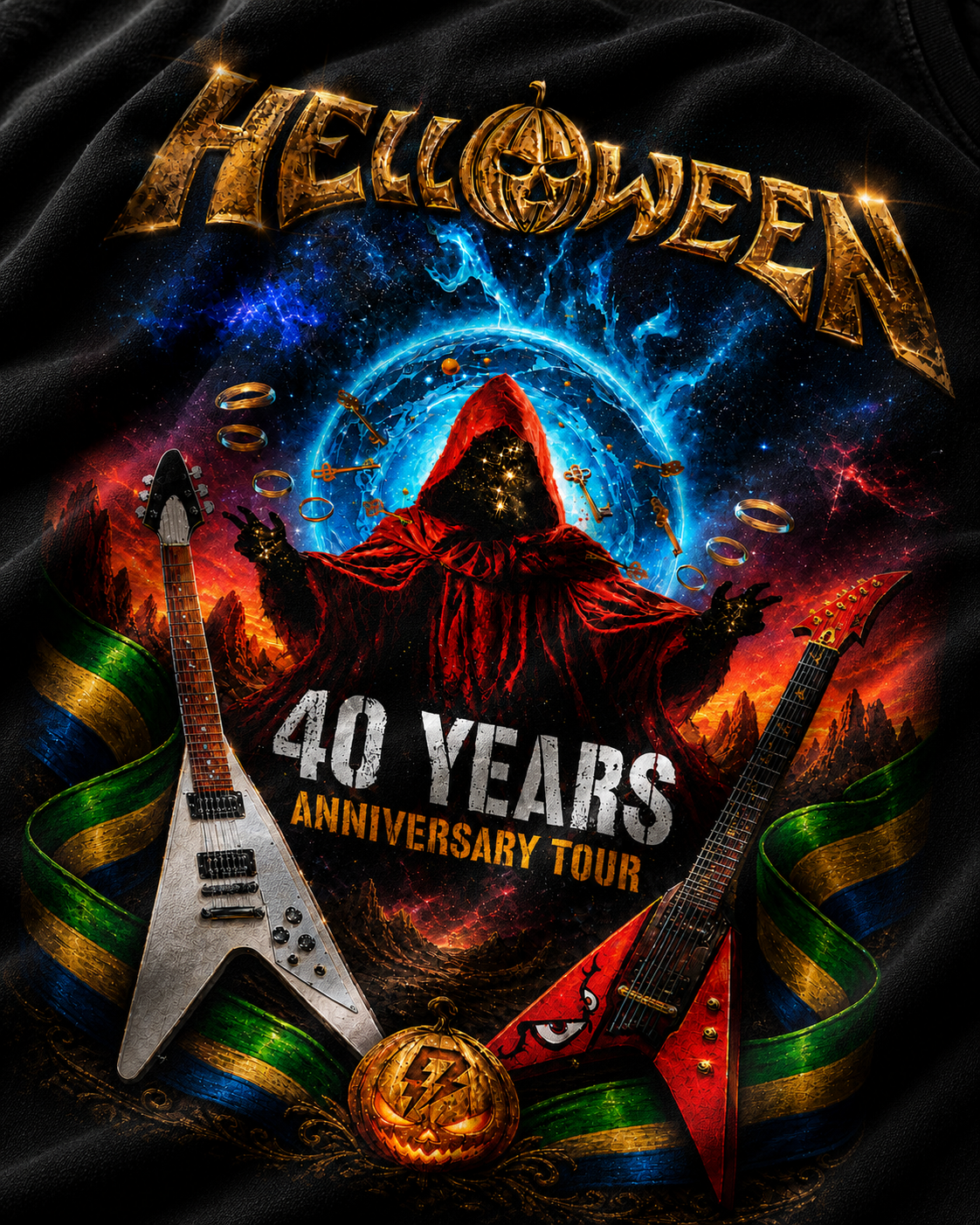 Camiseta Helloween Tour Preta RIFF STUDIO