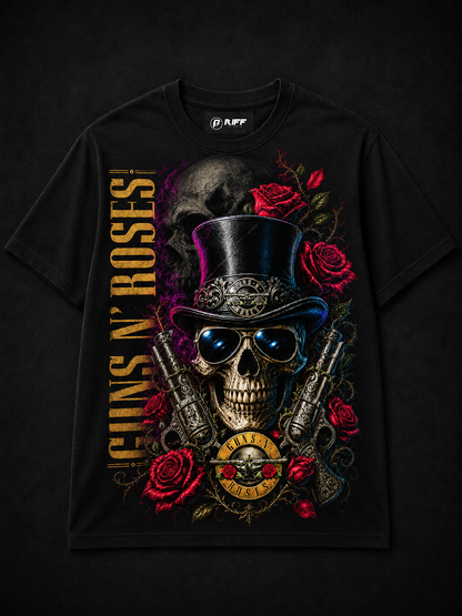 Camiseta Guns N' Roses Skull Preta RIFF STUDIO