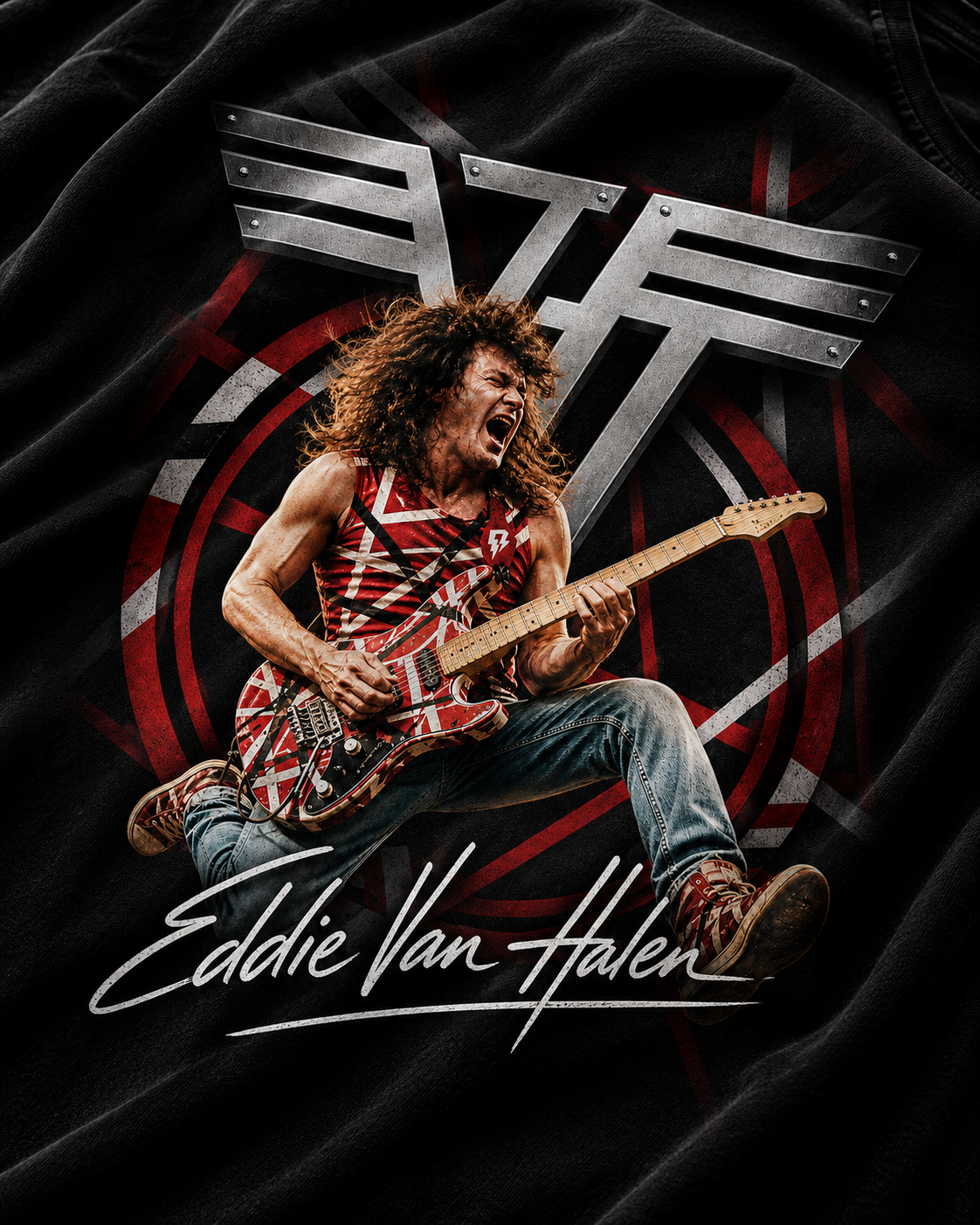 Camiseta Eddie Van Halen Preta RIFF STUDIO