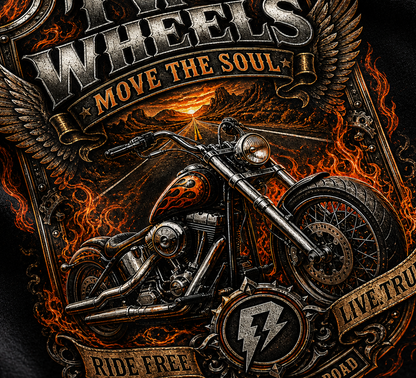 Camiseta Vintage Move the Soul Preta RIFF STUDIO