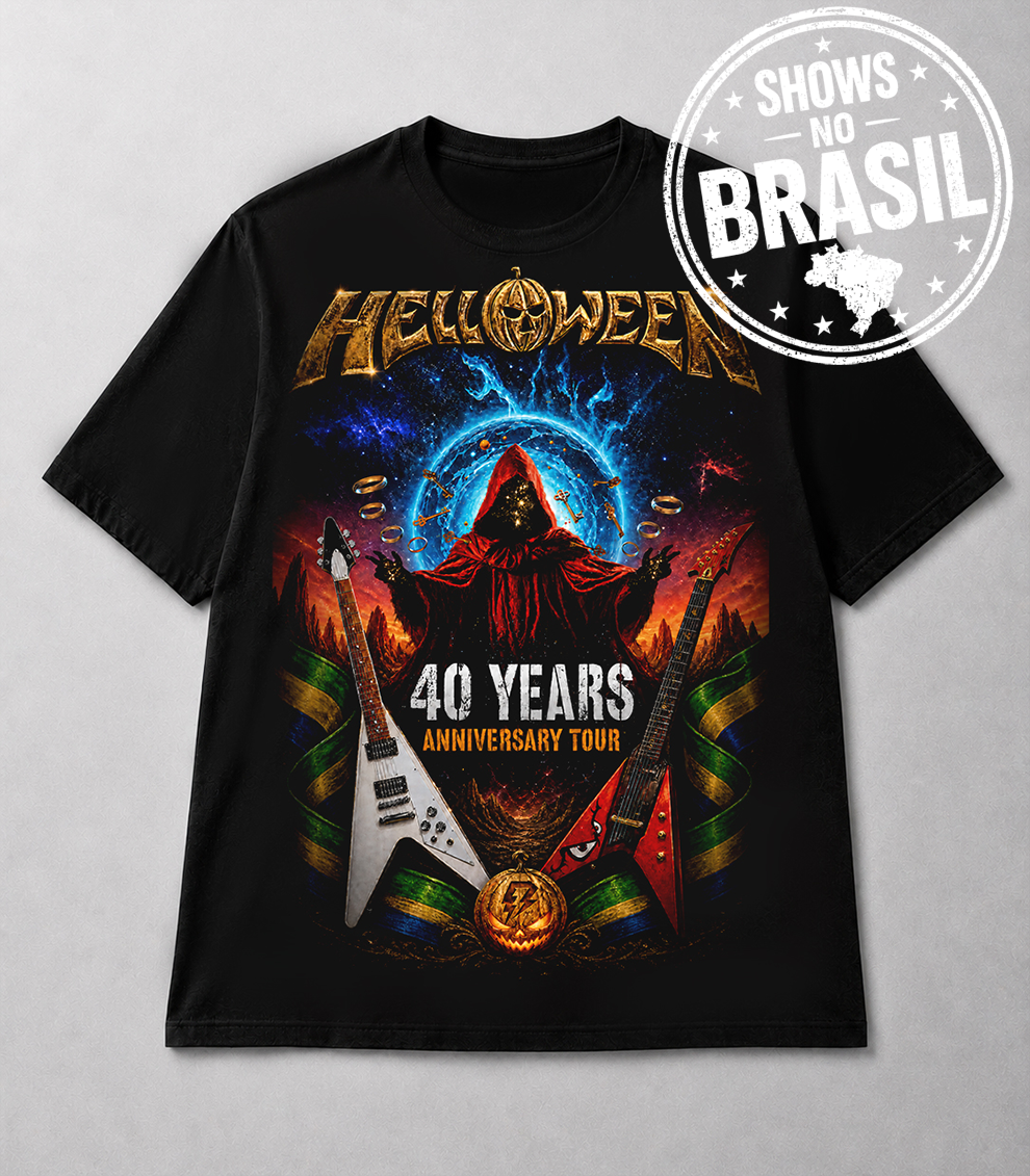 Camiseta Helloween Tour Preta RIFF STUDIO