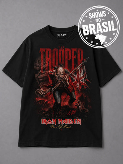 Camiseta The Trooper Vintage Preta RIFF STUDIO