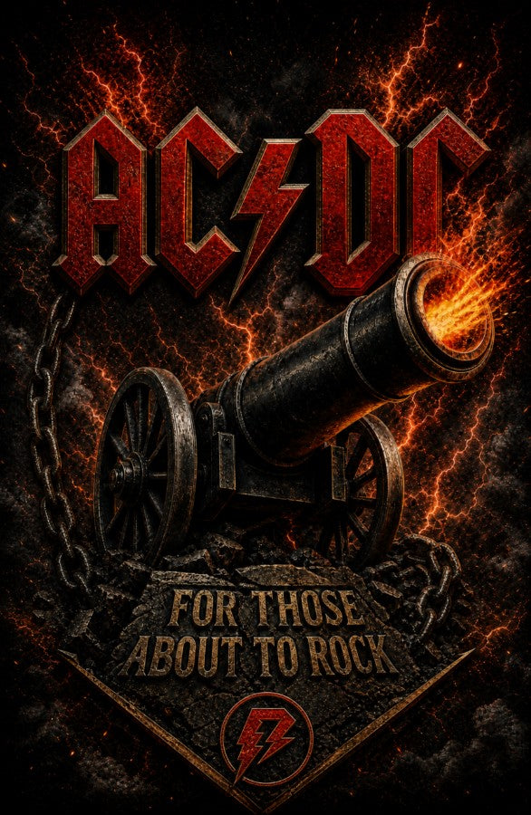 Camiseta ACDC For Those About to Rock Preta RIFF STUDIO