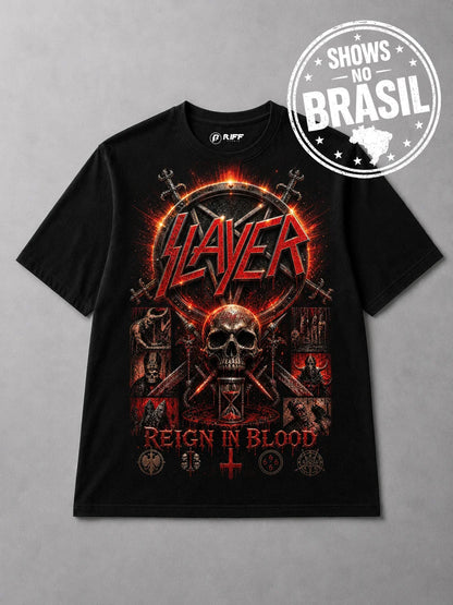 Camiseta Slayer Reign in Blood Preta RIFF STUDIO